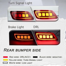 GEEGEETOP Full Lens LED Rear Reflector Bumper Fog Light Assembly kit for Subaru Forester 2019-2023,Sequential Turn Signal Light&Brake Light&Daytime Running Light,2 PCS (RED)