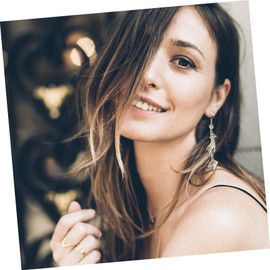 KESYOO 1 Pair Fortune Teller Earrings Punk Earrings Elegant Earrings Trendy Earrings Tarot Jewelry Earrings for Women Orrous Earrings Backs for Studs Zinc Alloy Silver Ear Accessory Hook