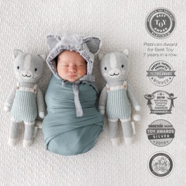 cuddle + kind Dylan The Kitten Regular 20" Hand-Knit Doll – 1 Doll = 10 Meals, Fair Trade, Heirloom Quality, Handcrafted in Peru, 100% Cotton Yarn