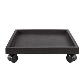 NAZKAEN 9.8 Inch Square Rolling Plant Caddy Saucer with Wheels, Heavy Duty Wheeled Planter Stand for Potted Plant, Coaster Roller Base Tray with Casters, Flower Pot Dolly Holder for Indoor Outdoor