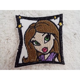 Unbranded Girl Picture Frame 3" Embroidery Iron-on Custom Patch (E33)