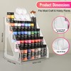 CELSOL 2 Pack 5-Tier Acrylic Paint Organizer, Clear Snap-On Storage