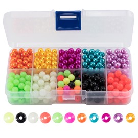 Dr.Fish Fishing Bead Bait Eggs Kits Floating Ball Float Stopper Plastic with Box Glow Round Luminous Saltwater Freshwater Salmon Trout Spinner Making Rig Walleye