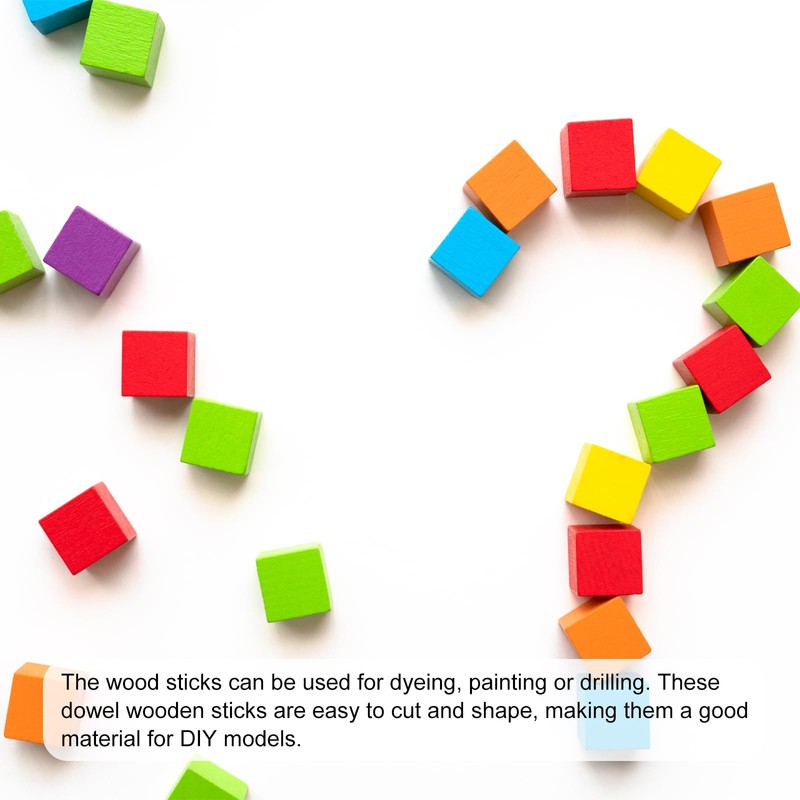 sourcing map 100pcs Wood Sticks, 1/8"x 1/8" x 12" Rectangle