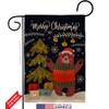 Christmas Daning Bear Burlap Burlap Garden Flags Pack Wintertime Santa