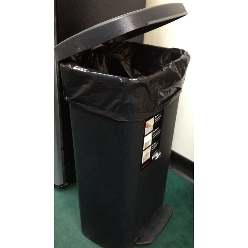 Plasticplace 12-16 Gallon Trash Bags, 1.0 Mil, Black Tall Garbage