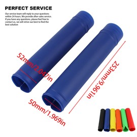 PowerMotor Motorcycle Front Fork Shock Guard,Dirt Bike 50-60MM Universal Fork Shock Absorber Protector Cover for most of 125-500CC Motocross Super Moto Enduro(Blue)
