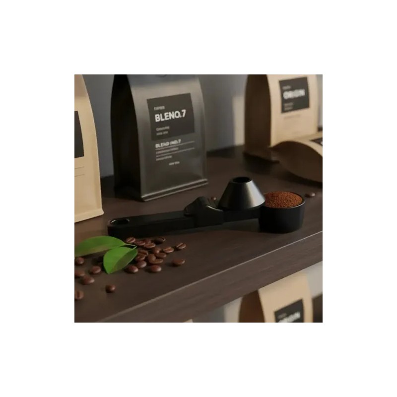 Cuchara Medidora Dosificadora Café Proteína Embudo Nivelador Transparente