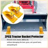 FUYEAR Tractor Bucket Protector,Ski Edge Protector,2pcs Yellow Heavy Duty Steel