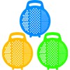 Flat Plastic Compact Grater - Pack of 3 - Ergonomic