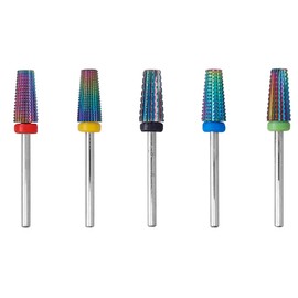 Yakamoz 5Pcs Nail Drill 5 in 1Bits Set, 2.35mm Shank Carbide Tungsten Multifunctional Cuticle Drill Bits Electric Manicure Nail File Bit for Acrylic Nail & Manicure Pedicure