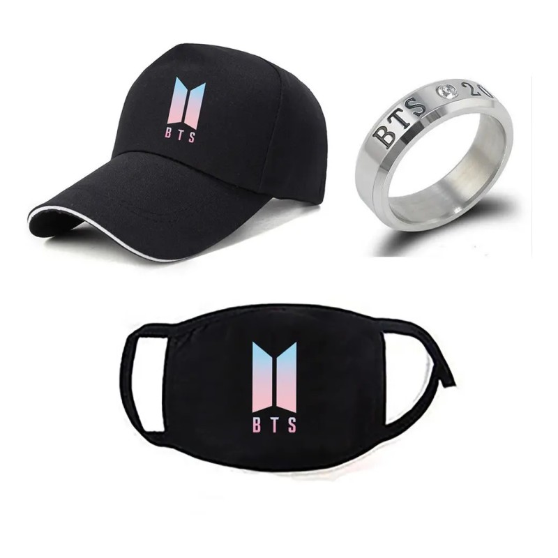 19 Piezas Bts Mochilas Kit Con Postal /llavero/sombrero, Etc