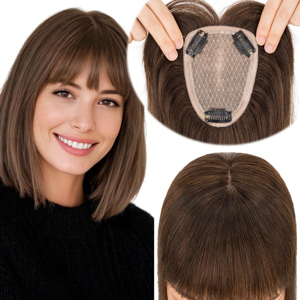Elailite Hair Toppers for Women Real Human Hair Topper with