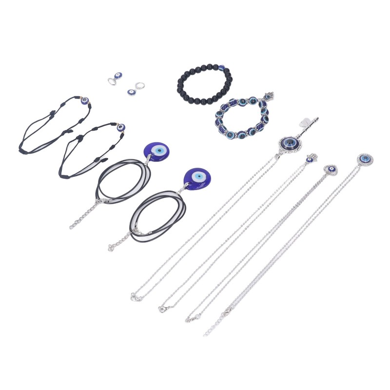 6 Pcs Scary Eye Bracelet Blue Eyes Good Luck Amulet