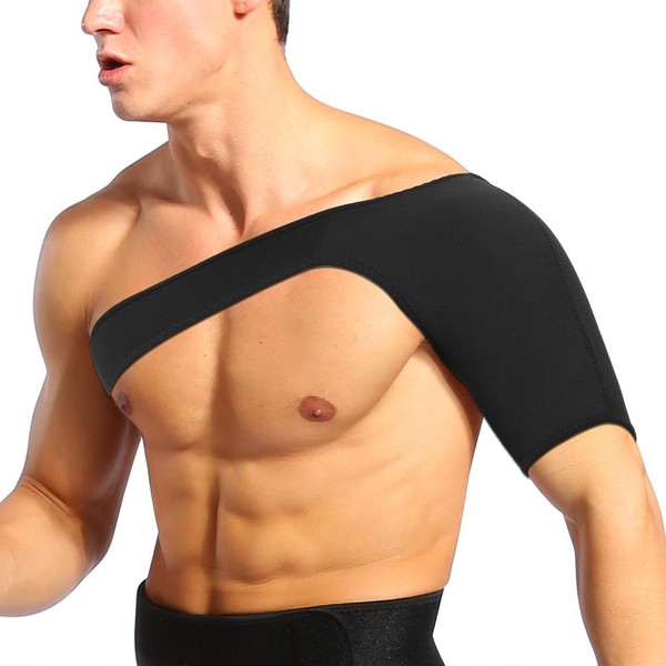 Shoulder Brace Shoulder Support Strap Protection Brace Keep Warm Injuries Pain Arm Protection Compression Sleeve Strap Shoulder Posture Corrector Helps Increase Blood Circulation(L46-49cm