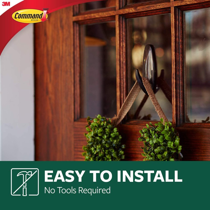 Command Outdoor Hook, Decorate Damage-Free, Water-Resistant Adhesive, Large (17083BZ-AWES), Outdoor