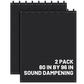 Tudomro 2 Pcs Sound Dampening Blanket Soundproof Blanket Grommeted General Indoor or Outdoor Use(80 x 96 Inches)