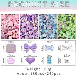 QIHUAN 160G Colorful Acrylic Decorative Beads, Diy Jewelry Materials, Diy Handicraft Accessories, Can Make Bracelets, Necklaces, Pendants.