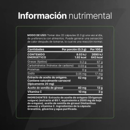 Aceite De Orégano De 300 Caps. Oregano Oil. B Life Sabor Sin Sabor                                                                                    