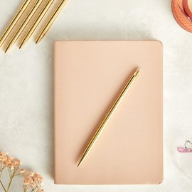 Juvale Gold Ballpoint Pens - Pack of 12, 1 Mm Medium Point, Black Ink - Metal Twist-Action Design for Wedding Guest Book & Gold Office Supplies - Metal Ballpoint Pens for Desk Accessories