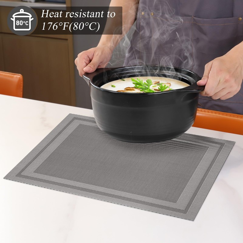 SueH Design Woven Place Mats, Place Mats Set of 4