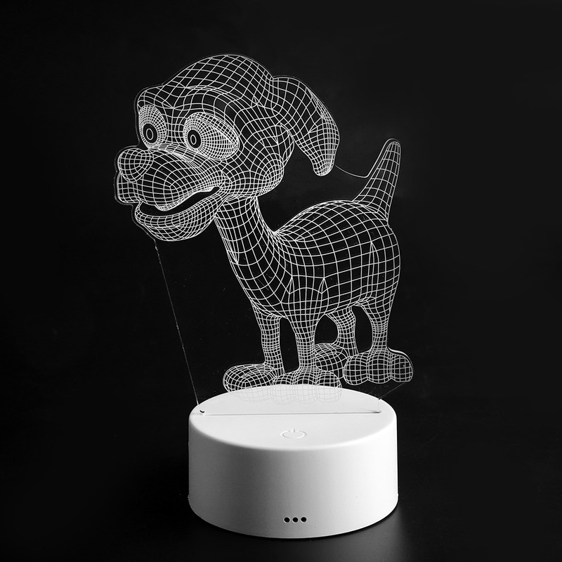 3W 4.5V USB 3D Night Light Touch Control LED Table