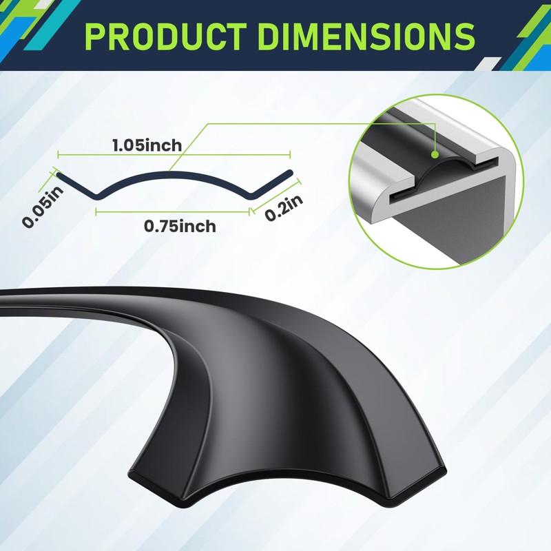 1" RV Vinyl Trim Molding,Flexible Weatherproof Strip for RV Exterior