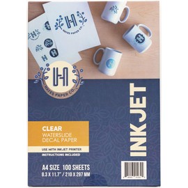 Hayes Paper Co, Waterslide Decal CLEAR INKJET (A4, 100 Sheets)
