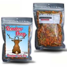 Funny Christmas Premium Trail Mix - Hilarious Stocking Stuffers for Men Food Spicy Gifts for Women - Unique Foods Gifts and Gourmet Basket Ideas Care Packages Christmas Gag Gifts for Adults Teenagers Coworkers Friends (Reindeer Poop)