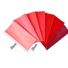 14pcs Colorful Quarter Fabric Bundles 20CM Square Twill Cotton Fabric Material for Quilting,Sewing,Crafts,Red