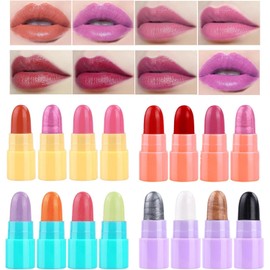 Kit de lápiz labial pequeño, juego de lápiz labial de viaje - Colores de labios con brillo mate Colores de labios 16 piezas - Juego de viaje portátil para lápiz labial, paquetes de lápiz labial para
