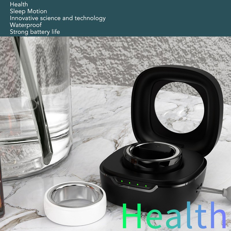 Smart Ring Multifunction Sleep Temperature Monitoring Pedometer 23mah Health Tracker