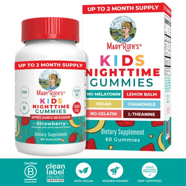 MaryRuth’s Kids Nighttime Gummies – Sugar-Free Sleep Support with L-Theanine,