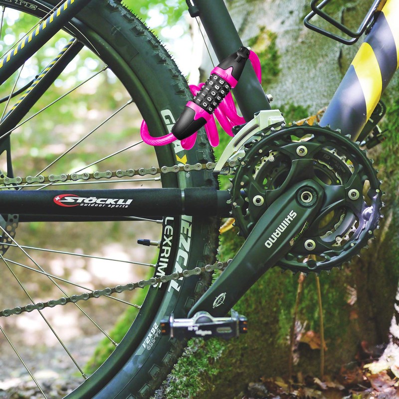 Opaza Bicycle Lock with 5 Digit Code, 1.2 m Long,