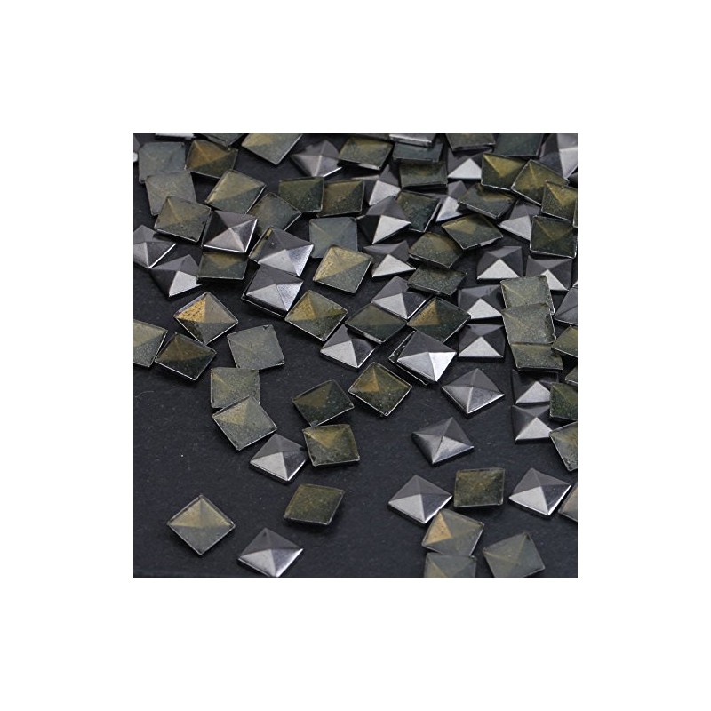 Hotfix Iron On,7X7mm Flat Back Pyramid Studs - 1/4" Flatback