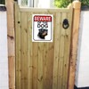 BEWARE OF THE DOG METAL GATE SIGN ROTTWEILER 200MM X
