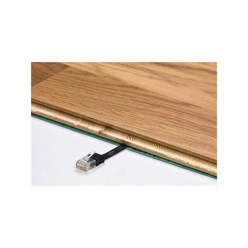 Cat Flat 6 A 0300 U/UTP Black 3 m