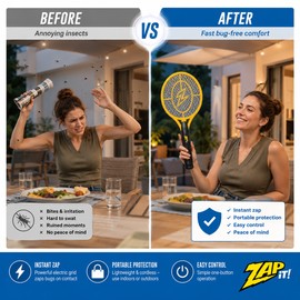 Electric Fly Swatter Racket for Insect Control – 3,500V Portable Bug Zapper for Home & Outdoor Use
