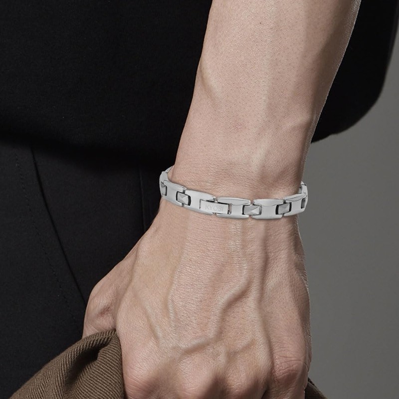 [KYOSI] Germanium Bracelet, Men's, Titanium Bracelet, for Men with Regulator,
