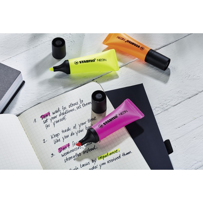 Highlighter - STABILO NEON - Box of 10 - Magenta