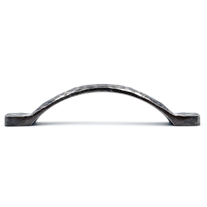 JETLAND Arched Hammered Cabinet Pulls - 4-Pack, Aged Silver, 4"