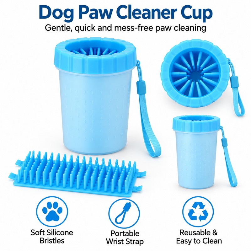 Dog Paw Cleaner Cup for After-Walk Cleaning – Portable Paw