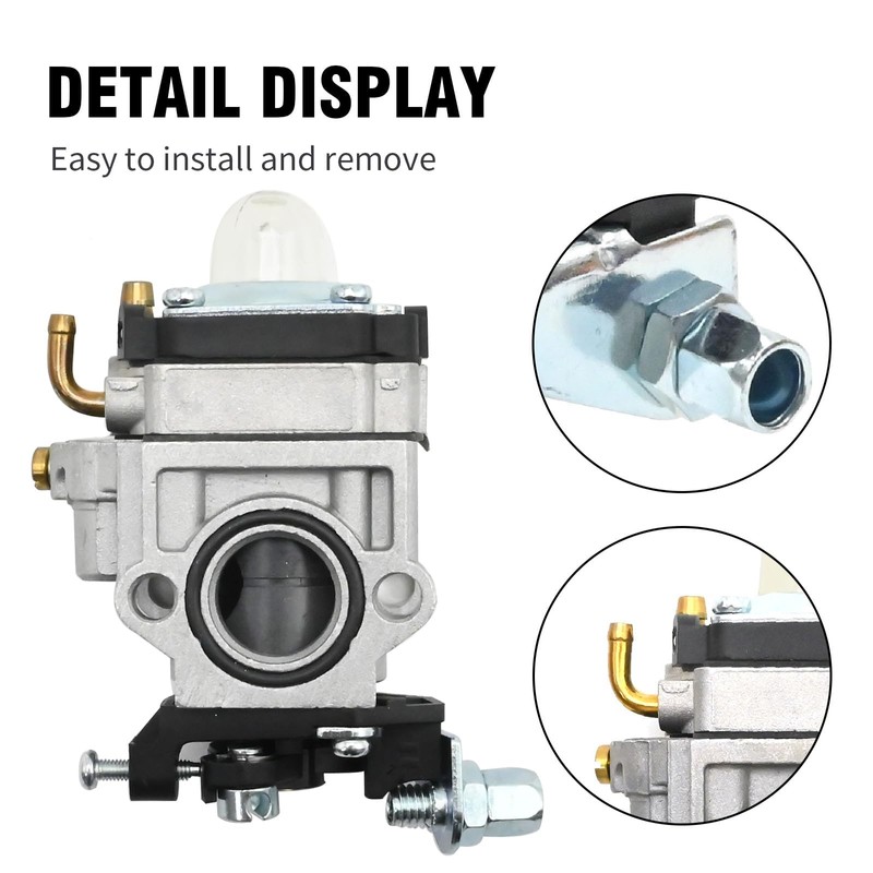 Hoypeyfiy Carb Carburettor, 10mm 2 Stroke Carburetor Carb Kit, Carburetor