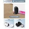 SORWDUERM 1 Pack Black Door Stopper Magnetic Door Cathc Matte