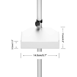 LAYOND 2Packs Grow Tent Corner Shelf, Metal Heavy-Duty Grow Tent Pole Mount Shelf, Fit All Grow Tent Pole Sizes (Including 16mm 19mm and 22mm), Sturdy Grow Tent Accessories