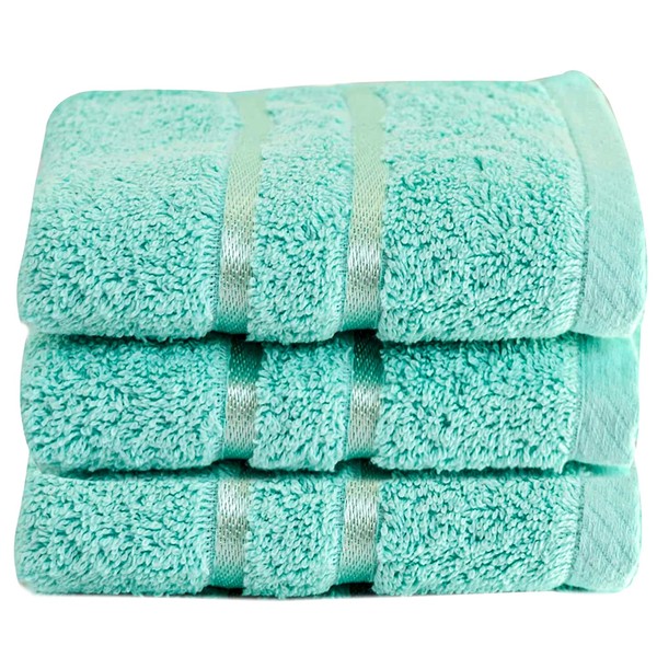 Towelogy® 3 Pack Luxury Egyptian Cotton Flannel Fingertip Towels 500gsm