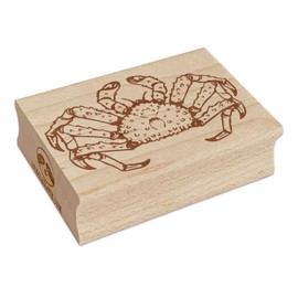 King Crab Long Legs Crustacean Rectangle Rubber Stamp for Stamping Crafting - 2.5in Large