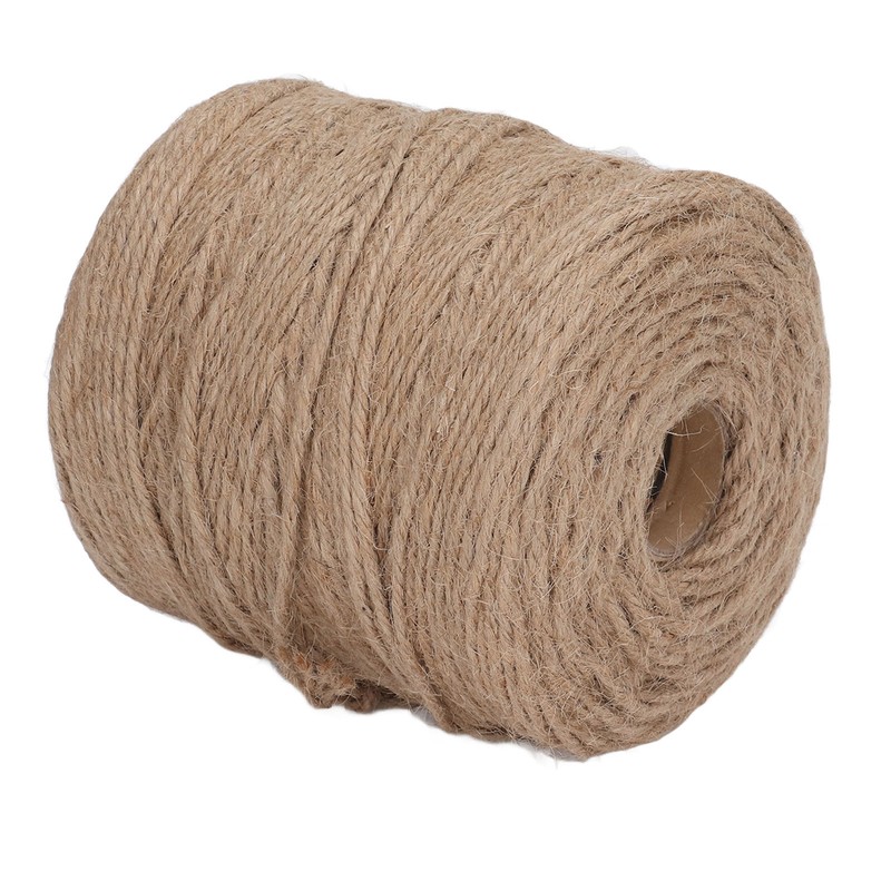 200m Natural Jute Twine 3mm Dia 4 Strand Safety Protective