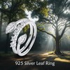 SHEAISRS 925 Sterling Silver Branch Leaf Ring Opening Adjustable Ring