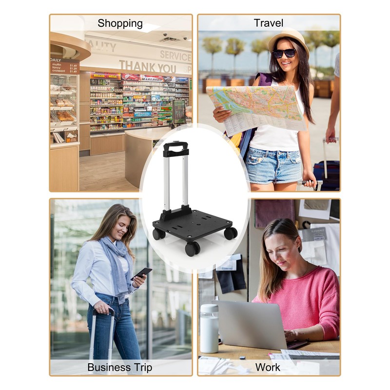 Relavel Folding Hand Truck, Lightweight Small Dolly Cart with 360°